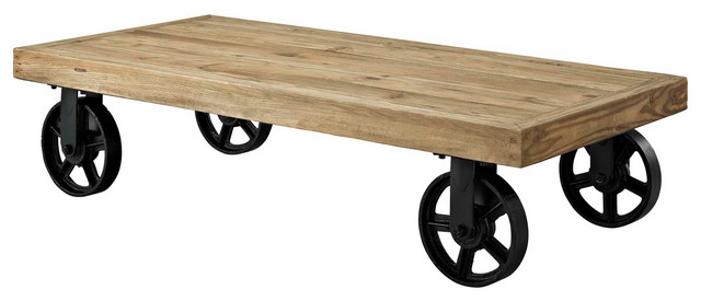 Factory Cart Coffee Table Industrial Wheels Wooden Railroad Tables By Mod Space Furniture - Railway Cart Coffee Tables Factory Cart Coffee Table Industrial Wheels Wooden Railroad Tables By Mod Space Furniture - Railway Cart Coffee Tables