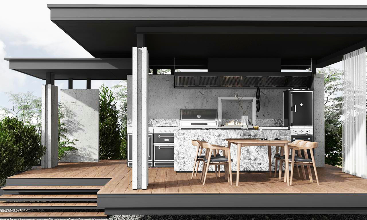 Красная Поляна. Открытая кухня в частном доме.