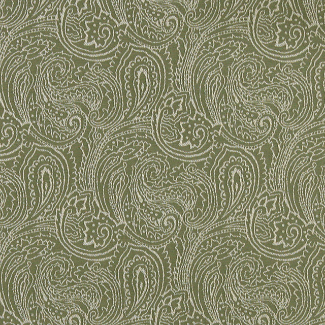 Light Green, Traditional Abstract Paisley Woven Upholstery Fabric By ...