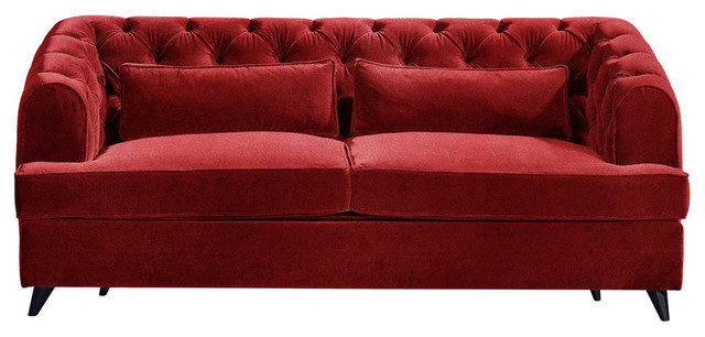 Earl Grey Sofa Bed, Vermillion, 2-Seater, 113x186 cm