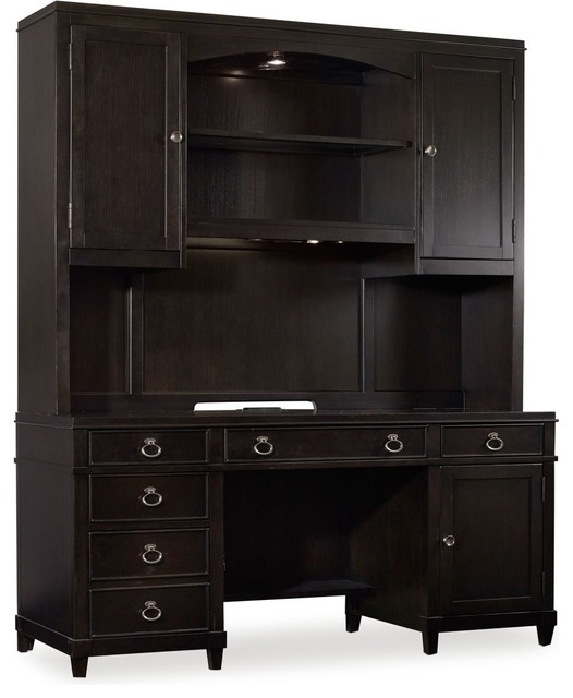 Hooker Furniture Kendrick Computer Credenza with Tall Hutch