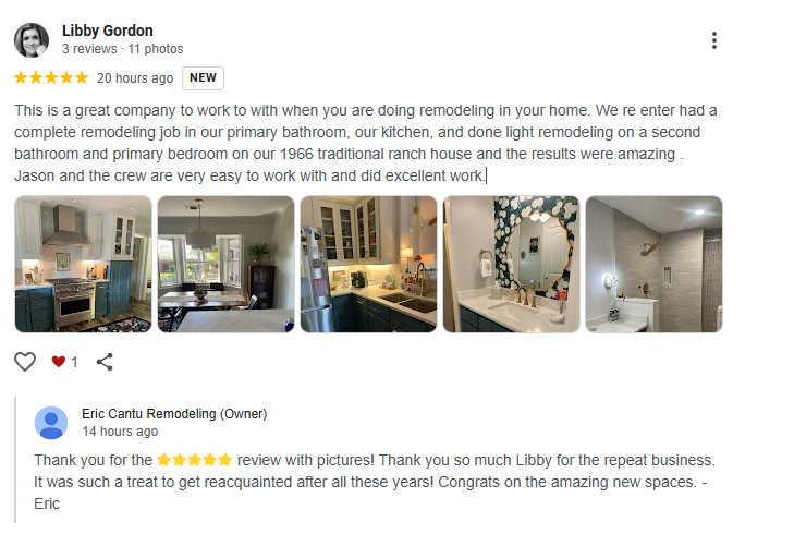 We want to be the BEST Bathroom, Kitchen, Bedroom and whole home remodeling company for classic homes built in the 1960's in North Dallas.