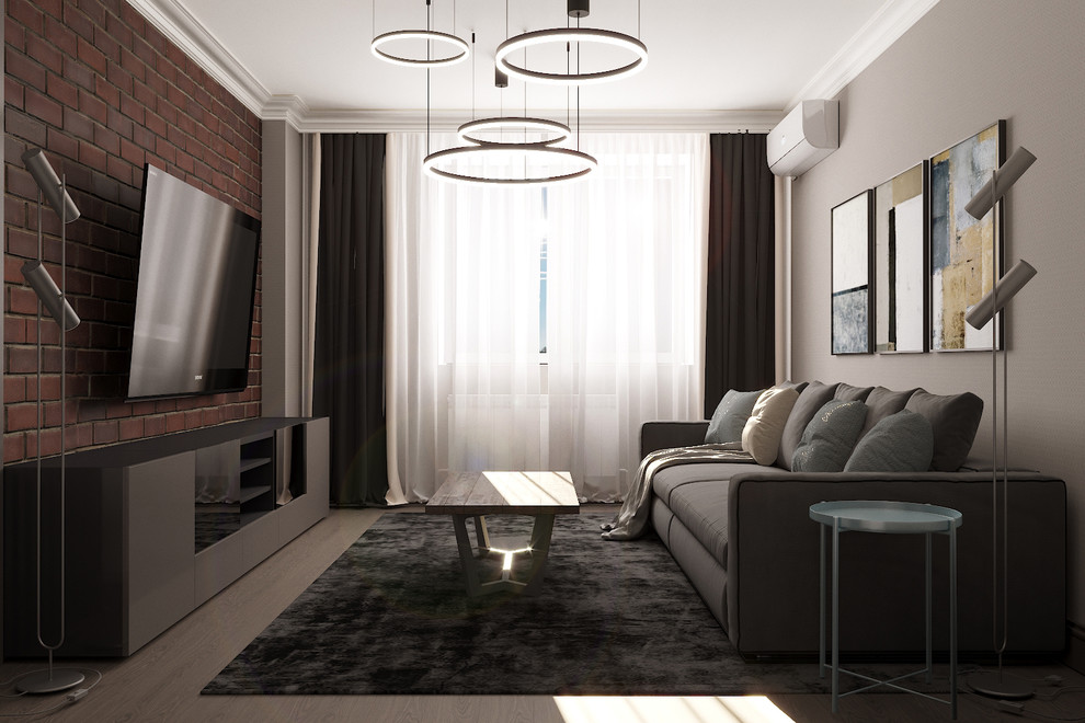 Современный интерьер с элементами лофта в г.Оренбург