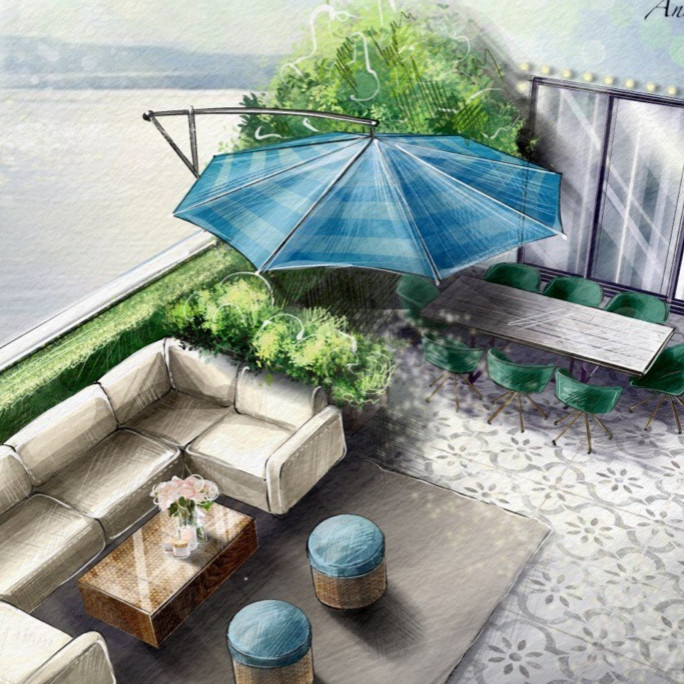 Интерьерный скетчинг