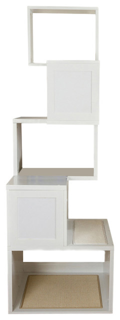 The Sebastian Modern Cat Tree Contemporary Furniture By The Sebastian Modern Cat Tree White