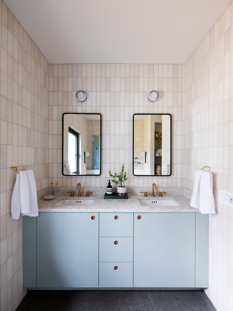 This is an example of a scandi bathroom in New York.