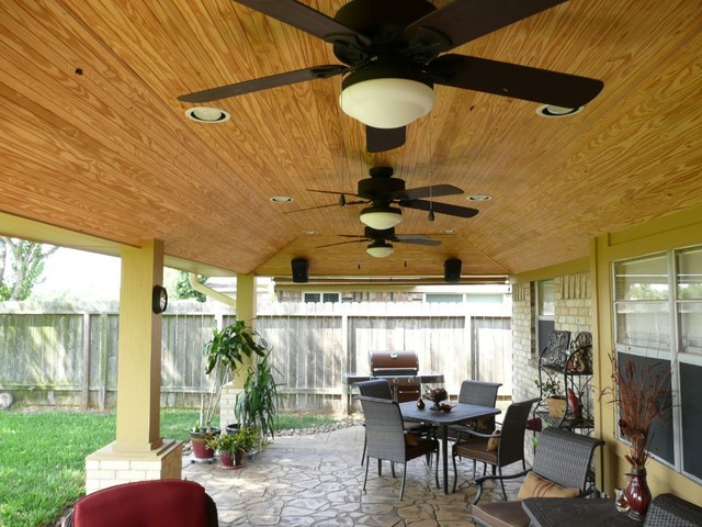 Patio Cover Ceiling Options Rustic Patio Houston By