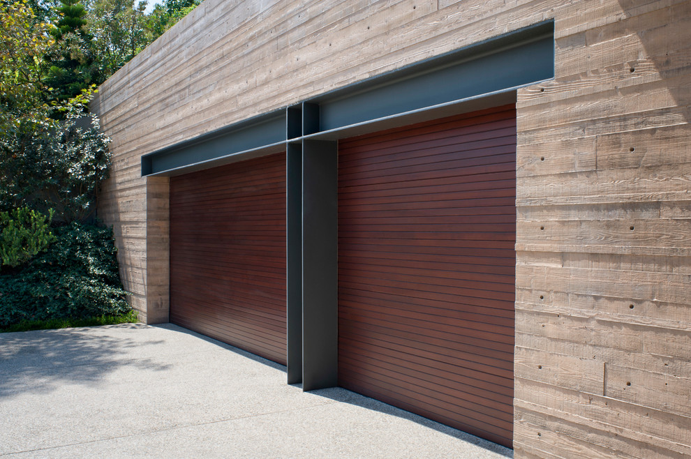 Inspiration for a contemporary two-car garage in Los Angeles.