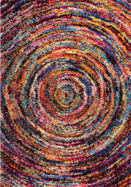 nuLOOM Ardelle Shag Area Rug, Multicolor, 7'10" Square