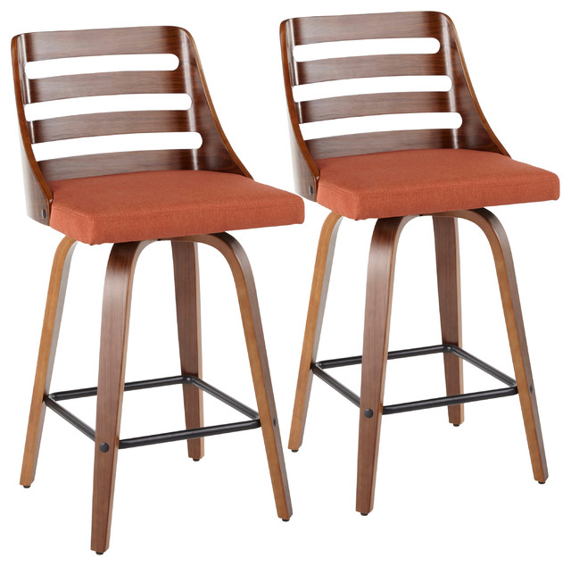 mid century modern bar stools with backs