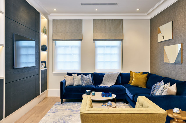 Snug contemporary-vardagsrum