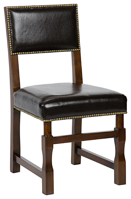 Noir Furniture Abadon Side Chair W Leather Gcha271