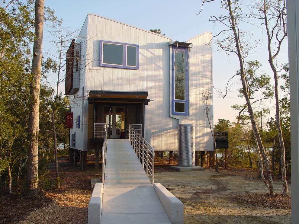 Contemporary exterior in Wilmington with metal siding.