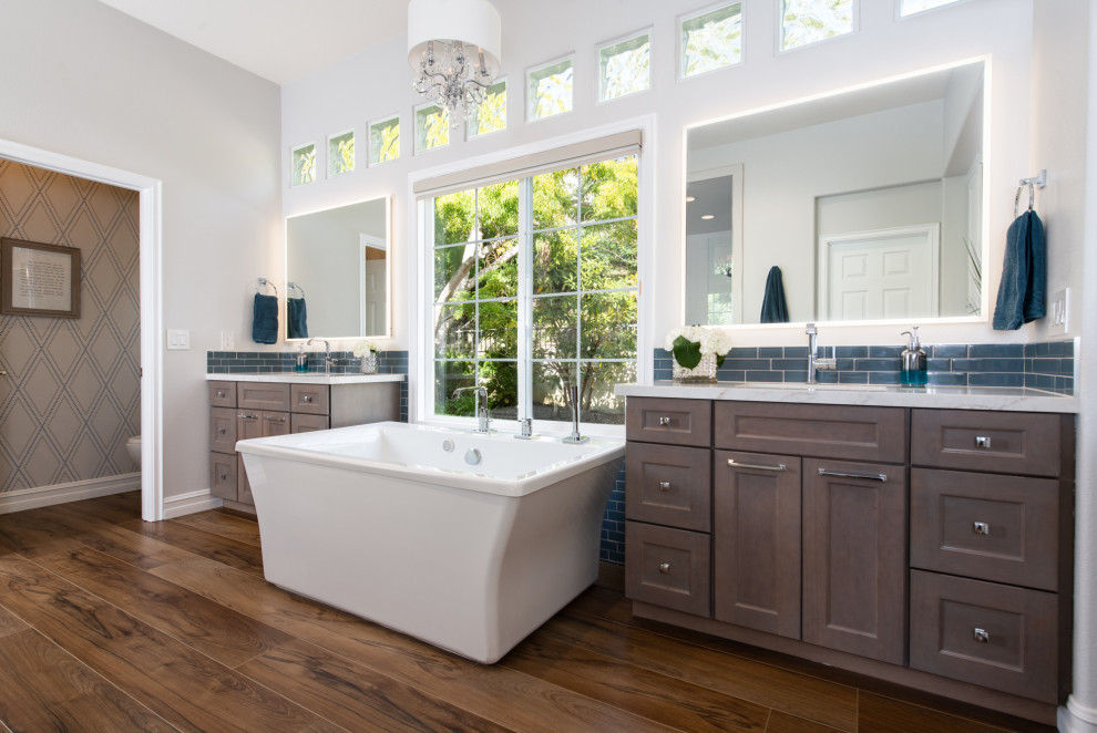 Inspiration for a transitional bathroom in Orange County.
