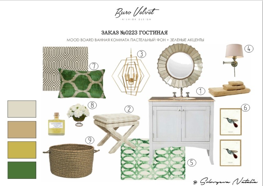 Концепт-борд для двухкомнатной квартиры