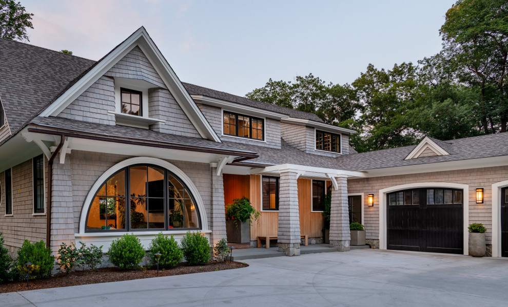 Inspiration for a transitional exterior home remodel in Boston