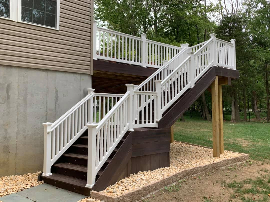 White Railing Lifted Deck