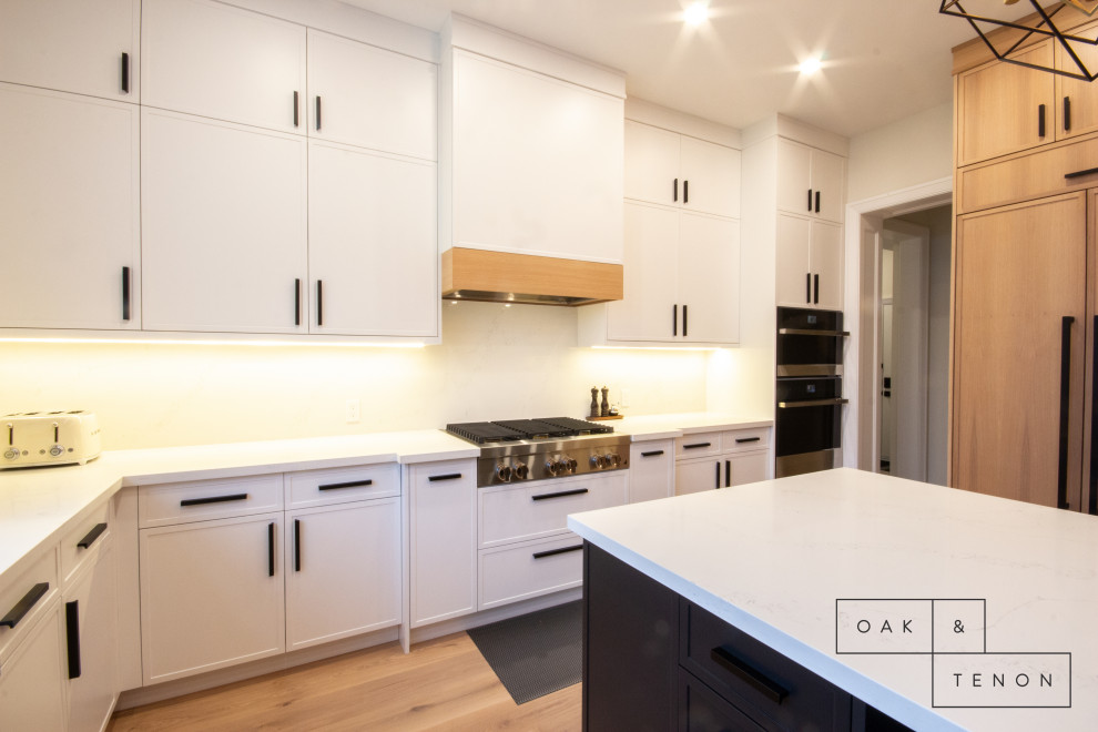 Example of a transitional kitchen design in Toronto