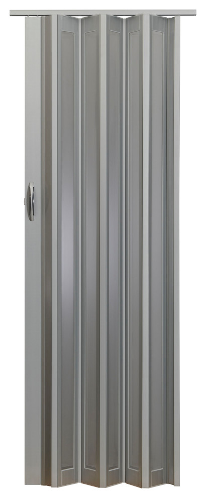 Homestyle Metro 36" x 80" Aluminum Frosted Square Folding Door, Aluminum Frosted