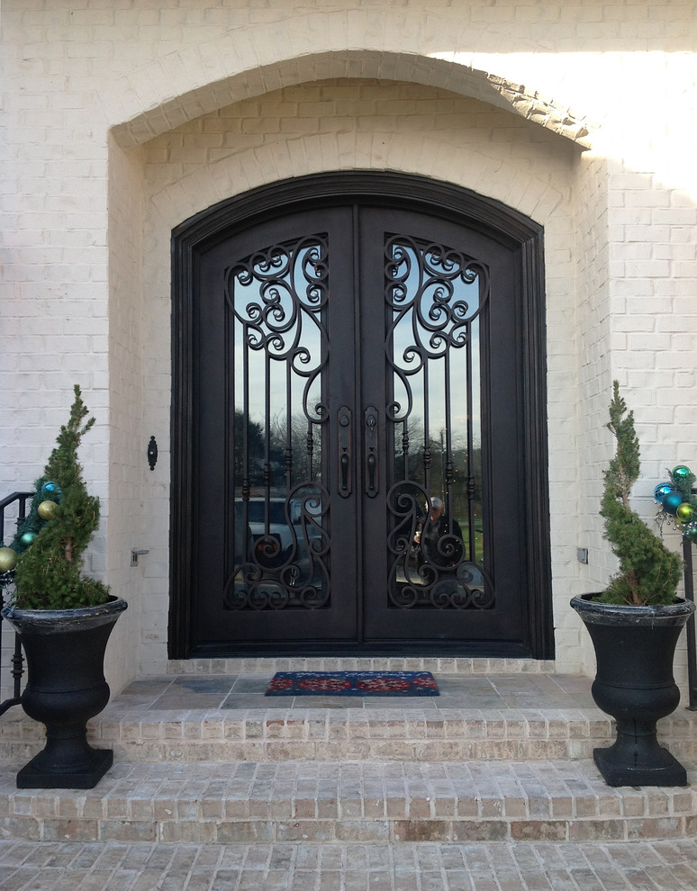 Iron Doors &amp; Double Doors Transitional Entry Atlanta