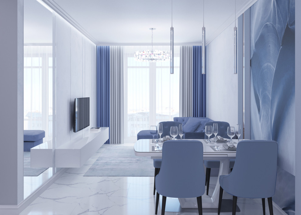 Дизайн-проект 4-х комнатной квартиры 92 м2  ЖК Новые Горизонты