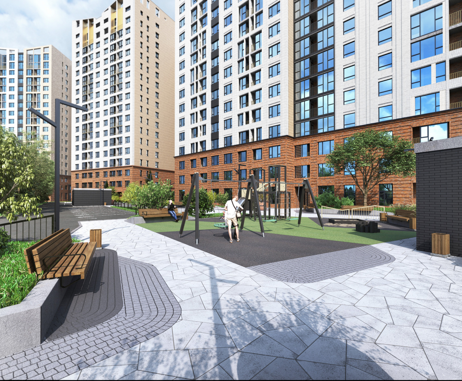 Благоустройство ЖК "НОРМАНДИЯ НЕМАН", СК "СТРИЖИ", Новосибирск