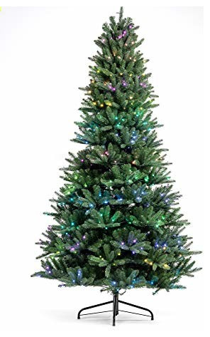 Home Accents Holiday 7.5' Dual LED Pre-lit Lights Sierra Nevada Christmas Tree 