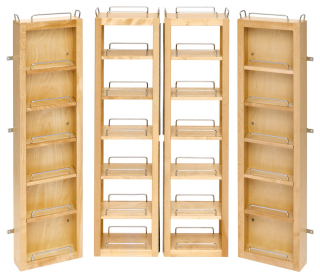 Wood Swing Out Pantry Cabinet Organizer, Wooden Pantry Shelving Kit