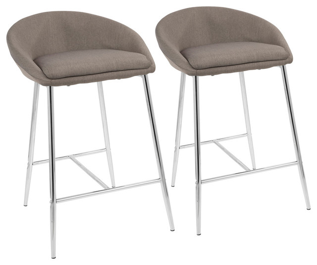 Lumisource Matisse 26 Counter Stool With Gold Frame And Cream Set Lumisource Matisse 26 Counter Stool With Gold Frame And Cream Set Of 2 Midcentury Bar Stools By