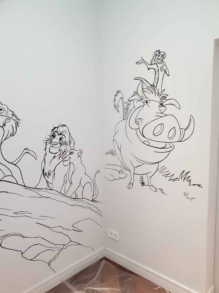 Роспись стен в детской комнате