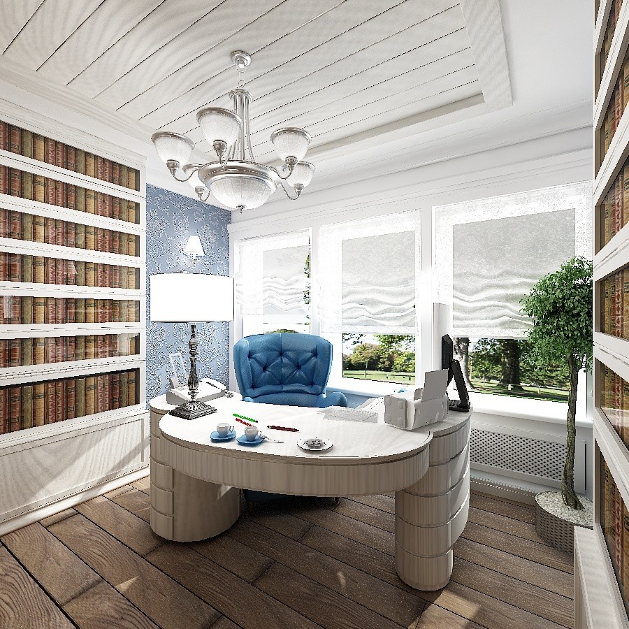 Дизайн-проект кабинета в стиле "Шале".