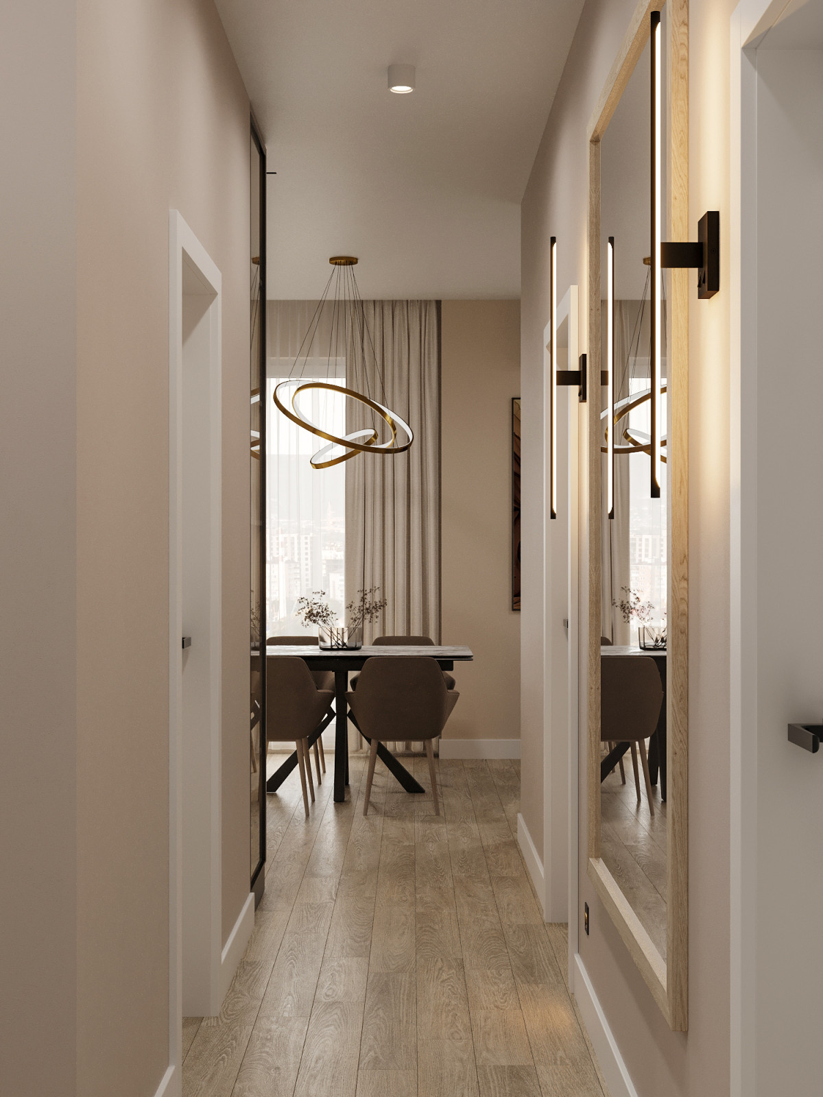 Современная квартира для семьи с двумя детьми