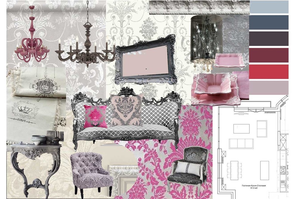 Квартира к классическом стиле нео-барокко