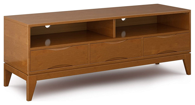 Mid Century Tv Stand 3 Lower Drawers And 2 Open Compartments Teak Brown Midcentury Entertainment Centers Stands By Decor Love Houzz Mid Century Tv Stand 3 Lower Drawers, Mid Century Tv Cabinet Nz