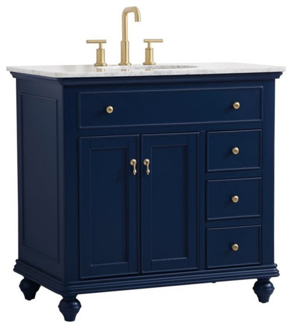 Elegant Decor Otto 36" Contemporary Solid Wood Single Bathroom Vanity