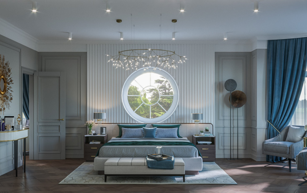 Дизайн коттеджа в неоклассическом стиле 260 кв.м. (2018 год)