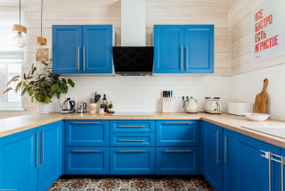 Обои для синей кухни в интерьере (45 фото) - красивые картинки и HD фото
