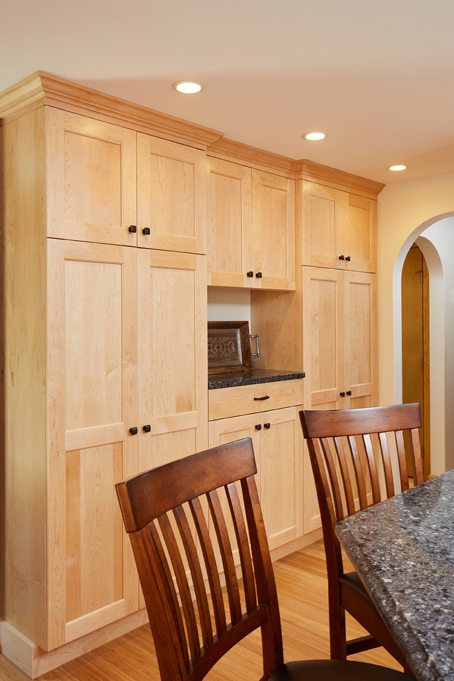 Inspiration for a transitional home design remodel in Boston