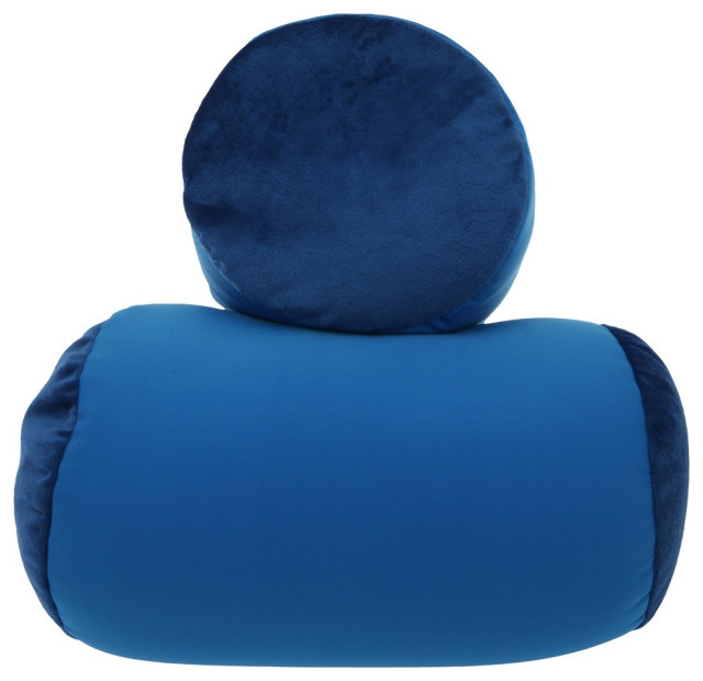 Microbead Neck Roll Bolster Pillows, 13"x6" Contemporary Decorative