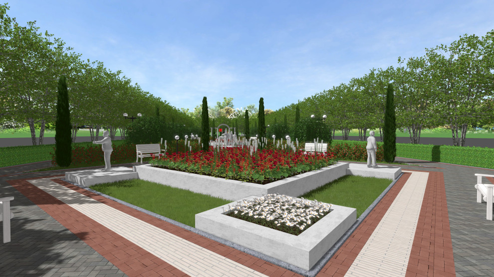 Комсомольский сквер в г.Жиздра, 2021