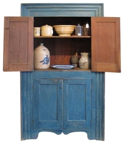 Hudson Valley Cupboard In Original Blue Paint
