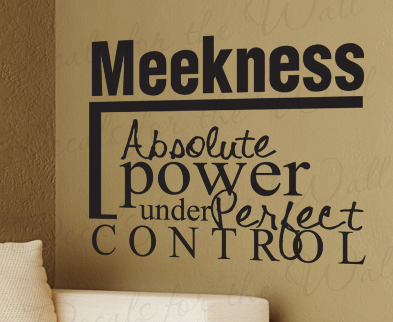 Wall Decal Sticker Quote Vinyl Art Lettering Removable Meekness Religious R40