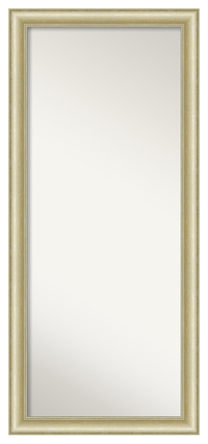 Floor Leaner Full Length Mirror Textured Light Gold: Outer Size 29 x 65
