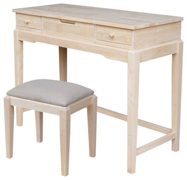 Vanity Table With Vanity Bench