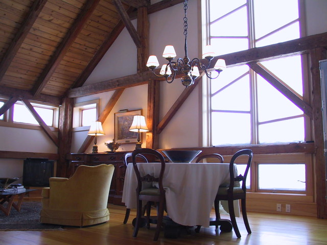 Full Timber Frames rustic-dining-room