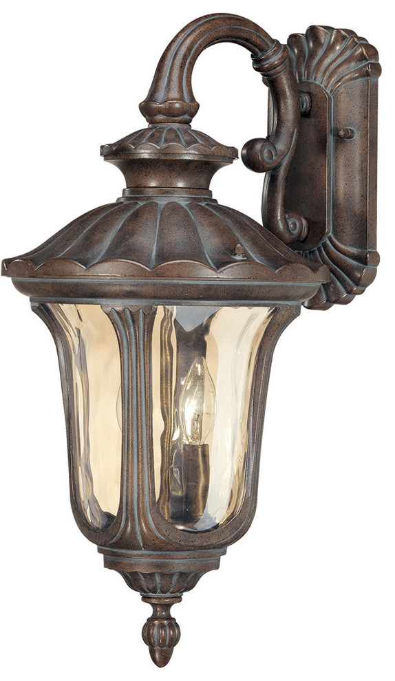 Wall Sconce 2-Light With Fruitwood, Aluminum Die-cast, Candelabra, 11", 120W