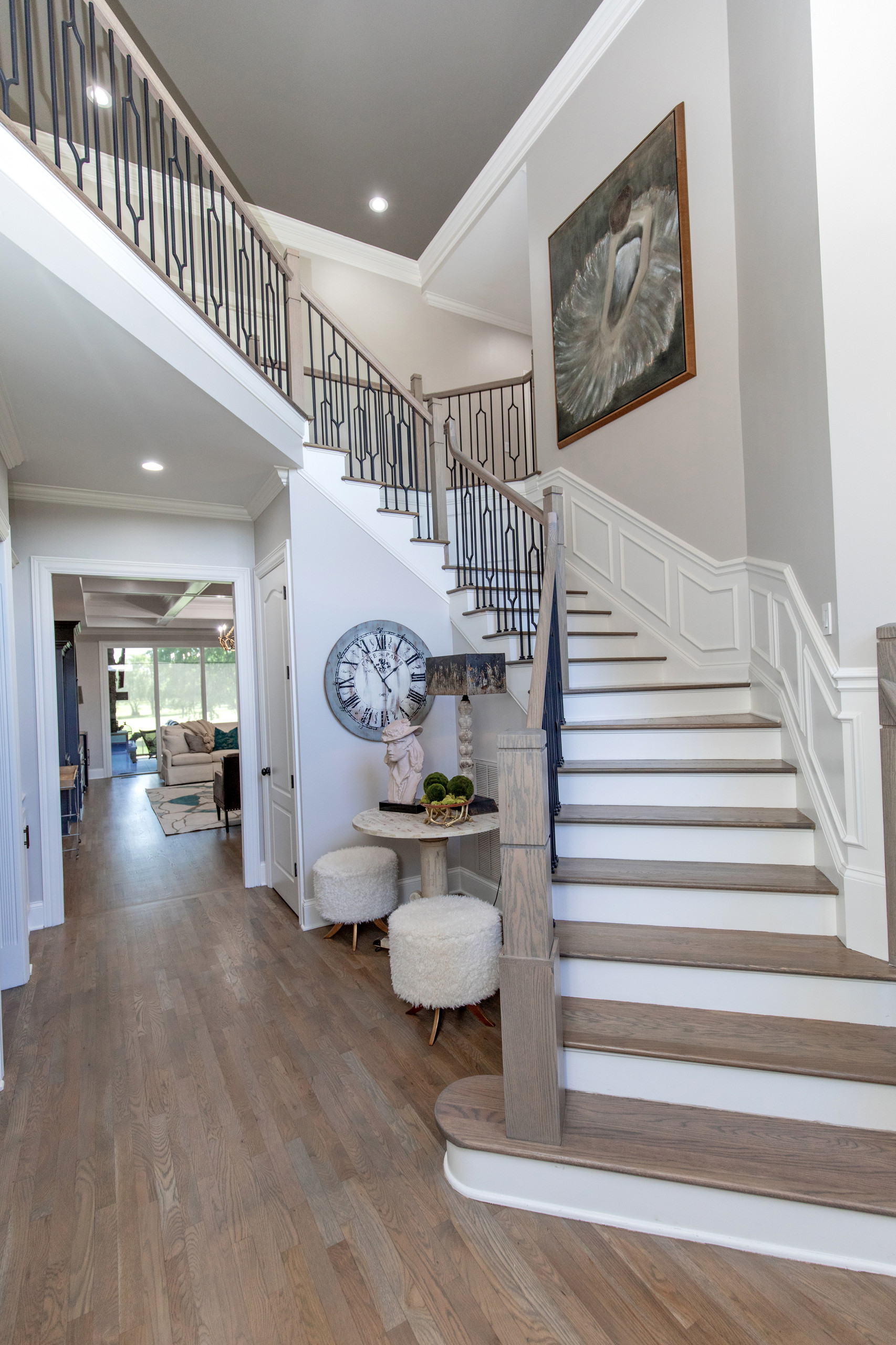 Grand Views Stair and Living room remodel