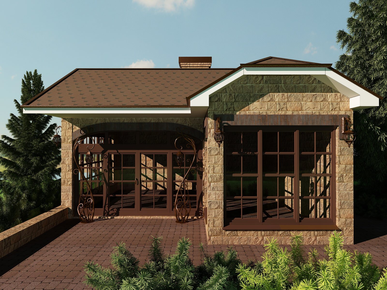 Тёплая-зимняя беседка