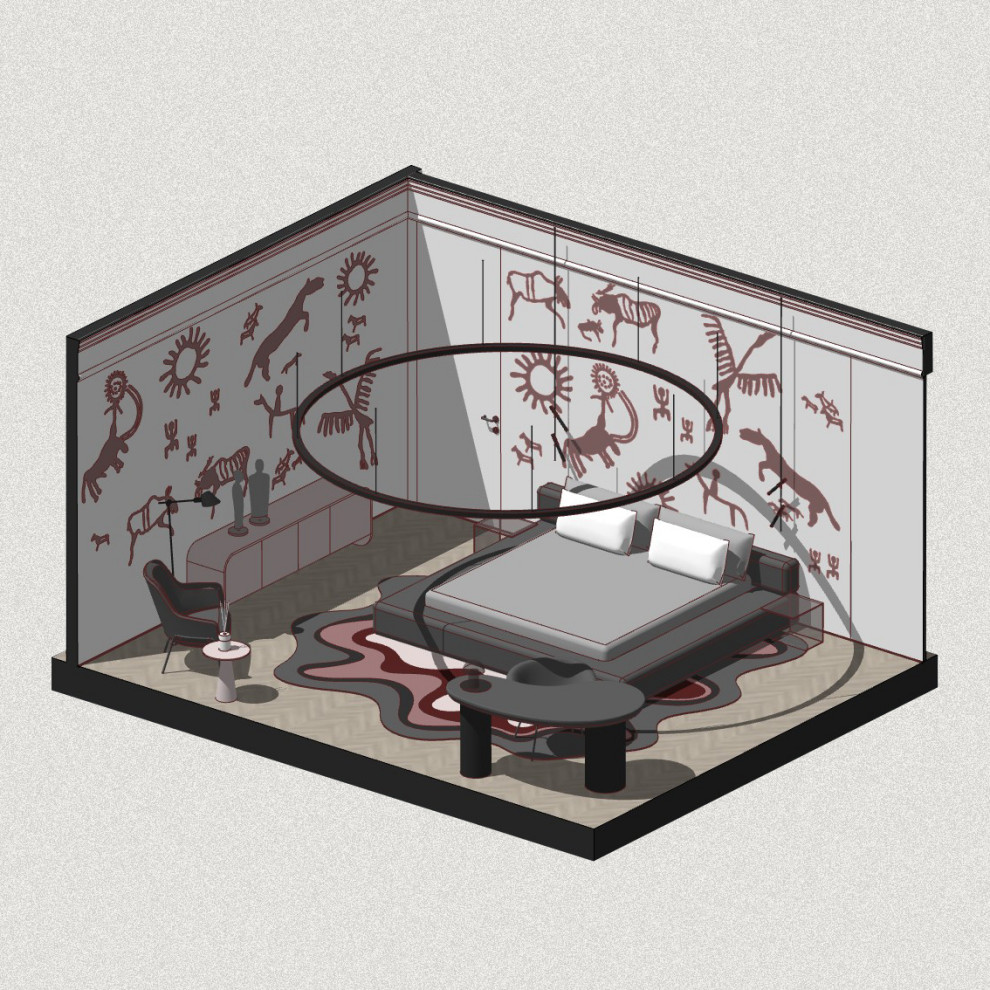 Интерьер с элементами наивного искусства