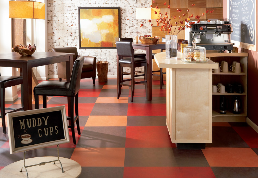 Forbo Marmoleum Click Natural Linoleum Flooring Contemporary Dining Room Chicago by